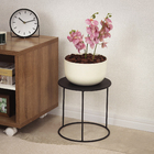 Cachepot Baixo em Plástico 14x24cm Calcário Raiz