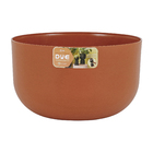 Cachepot Baixo em Plástico 14x24cm Terracota Raiz