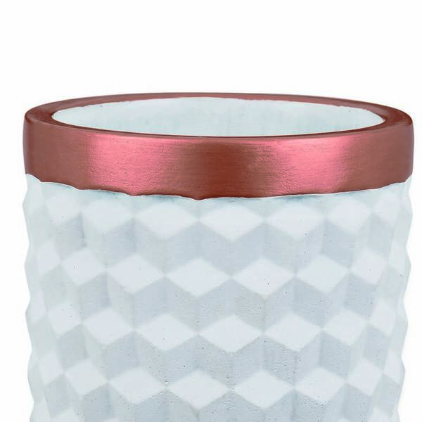 Cachepot Branco Em Cimento 08575 P Mart