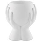 Cachepot Branco Em Poliresina 12777 Mart