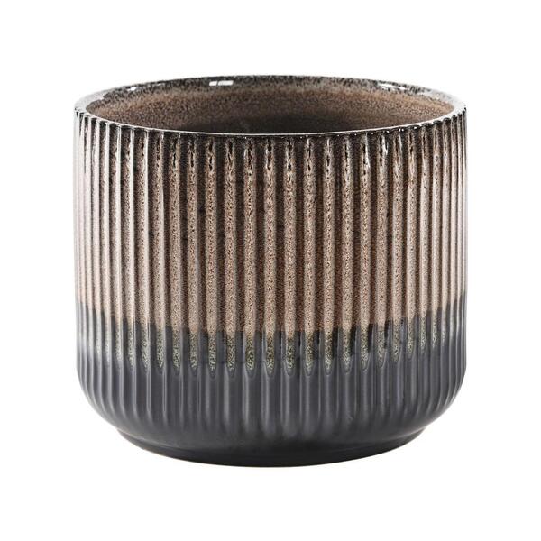 Cachepot Canelado Em Cerâmica Tam G 15x18cm 1un Hubme