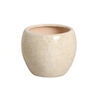 Cachepot Cerâmica 12,5x13,7cm Bege Moderno Burian by Cerâmica Burguina