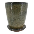 Cachepot Cerâmica 21x26cm Preto Marmore Livia Ts