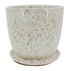 Cachepot Cerâmica 22x20cm Branco Rico Ts
