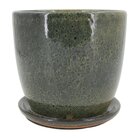 Cachepot Cerâmica 22x20cm Preto Marmore Rico Ts