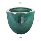 Cachepot Cerâmica Americano Verde 10x13cm Bella Art