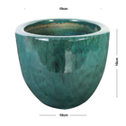 Cachepot Cerâmica Americano Verde 16x19cm Bella Art