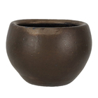 Cachepot Cerâmica Bola 0 9x14x8 Ouro Velho Bella Art