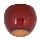 Cachepot Cerâmica Bola 1 15x18x10 Vermelho Bella Art