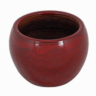 Cachepot Cerâmica Bola 1 15x18x10 Vermelho Bella Art