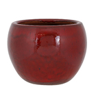 Cachepot Cerâmica Bola 1 15x18x10 Vermelho Bella Art