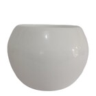 Cachepot Cerâmica Bola Branco 15x18x18cm Arts Cris