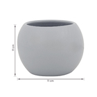 Cachepot Cerâmica Bola Cinza 11x11x11cm Arts Cris