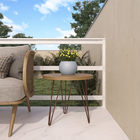 Cachepot Cerâmica Bola Cinza 11x11x11cm Arts Cris