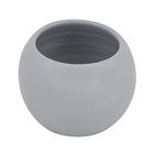 Cachepot Cerâmica Bola Cinza 11x11x11cm Arts Cris