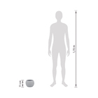 Cachepot Cerâmica Bola Cinza 11x11x11cm Arts Cris