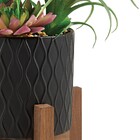 Cachepot Cerâmica Com Suculenta 11661 Mart