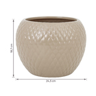 Cachepot Cerâmica Esmaltada Esculpida 18,7x24,5cm Burian