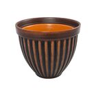 Cachepot Cerâmica Romano Alto Tabaco 17x20cm Boa Nova