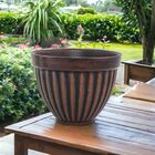 Cachepot Cerâmica Romano Médio Tabaco 13,5x17,5cm Boa Nova