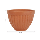 Cachepot Cerâmica Romano Mini Natural 8x11cm Boa Nova