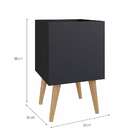 Cachepot Chante Preto 30x30 Cm