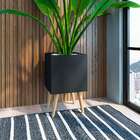 Cachepot Chante Preto 30x30 Cm