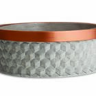 Cachepot Cinza Em Cimento 09898p Mart