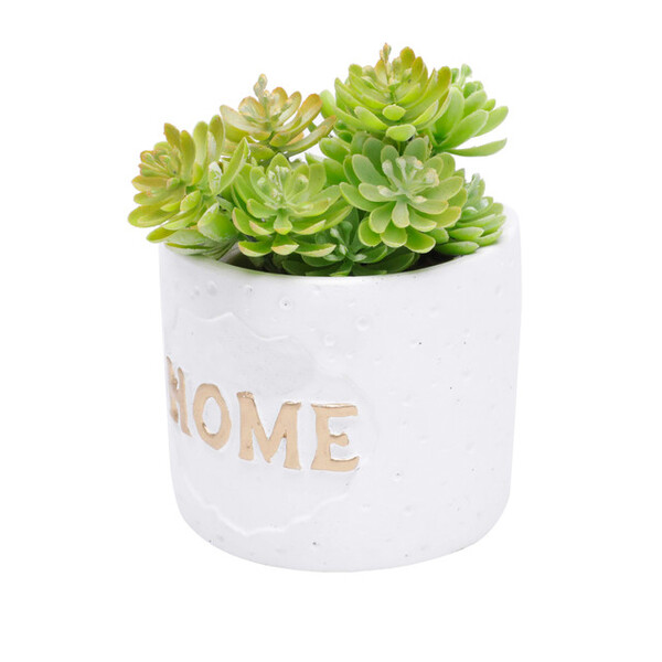 Cachepot Concreto Home Plaque 11,5x11,2x9,8 Cm
