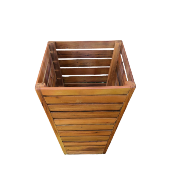 Cachepot Cone 60 Cm Madeira Demolição Natural