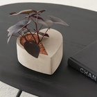 Cachepot Coração Cinza Em Cimento 12844 Mart