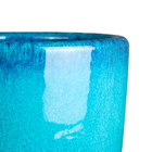 Cachepot de Cerâmica Azul 16x19x16cm Bella Art Vetrificados