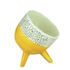 Cachepot De Cerâmica Bended Bright Colors Amarelo 13 7 Cm- Ur