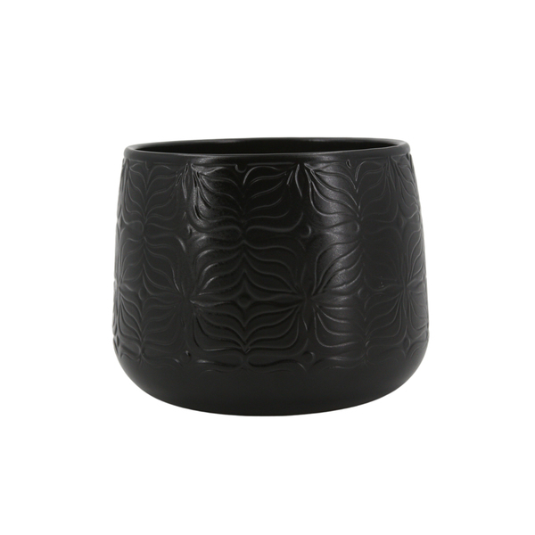 Cachepot de Cerâmica Bretagne Preto Fosco 15x15x13cm Ts Brasil