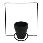 Cachepot De Ceramica Com Suporte De Metal 12cm X 11cm