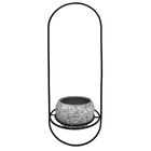 Cachepot De Ceramica Com Suporte De Metal 12cm X 8 5cm