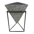 Cachepot De Ceramica Com Suporte De Metal 15cm X 18cm