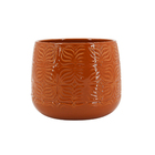 Cachepot de Cerâmica Laranja Flor 19x19x15cm Ts Brasil