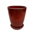 Cachepot de Cerâmica Livia Vermelho 21x21x26cm Ts Brasil