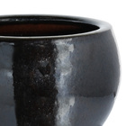 Cachepot de Cerâmica Preto 13x18x13cm Bella Art Vetrificados