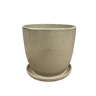 Cachepot de Cerâmica Rico Bege 22x22x20cm Ts Brasil