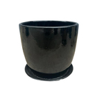 Cachepot de Cerâmica Rico Preto 22x22x20cm Ts Brasil