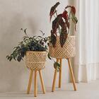 Cachepot De Fibra Natural Com Pé 13403 - Mart