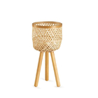 Cachepot De Fibra Natural Com Pé 13403 - Mart