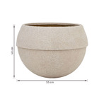 Cachepot de Plástico Cosmos Branco 40x55x55cm Vasap