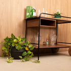 Cachepot de Plástico Cosmos Preto 24x34x34cm Vasap