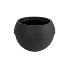 Cachepot de Plástico Cosmos Preto 24x34x34cm Vasap