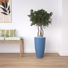 Cachepot de Plástico Veitnamita 50 Azul Macauba 51x29cm Vasap Design