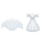 Cachepot Decoração Cristal Murano Siena Branco