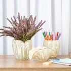 Cachepot Decoração Cristal Murano Siena Marfim